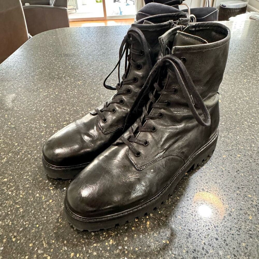 Thursday Boot Company Everyday Combat Boots Women's sz 10 Black Leather